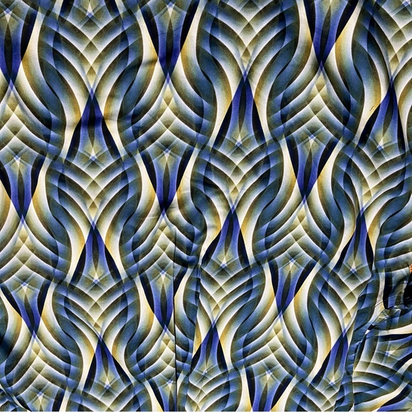 Jhane Barnes Men’s Platinum Collection Geometric Abstract Short Sleeve Shirt - Picture 4 of 10